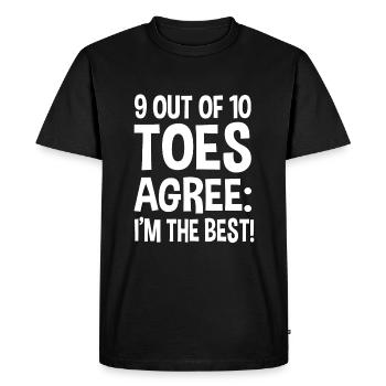 Toe amputation - Men's Premium Organic T-Shirt - black - Front - Nico (187cm)