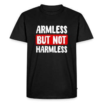 Drôle de dicton pour les amputés d’un bras - T-shirt Premium bio Homme - noir - Devant - Nico (187cm)