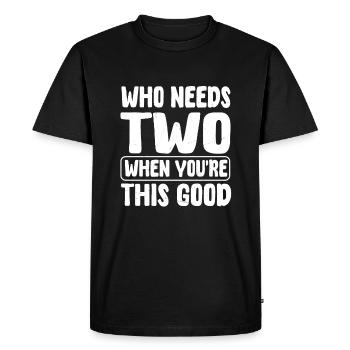 T-shirt drôle pour amputés du bras - T-shirt Premium bio Homme - noir - Devant - Nico (187cm)