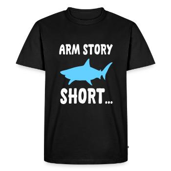 Amputation d’un bras de requin - T-shirt Premium bio Homme - noir - Devant - Nico (187cm)