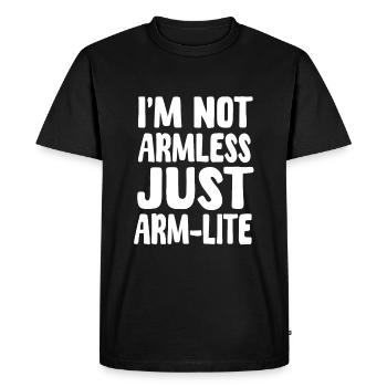 SubHumor pour les amputés d’un bras - T-shirt Premium bio Homme - noir - Devant - Nico (187cm)