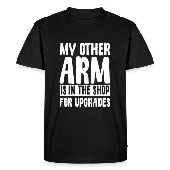 Drôle De Bras Amputé Humour - T-shirt Premium bio Homme - noir - Devant - Nico (187cm)