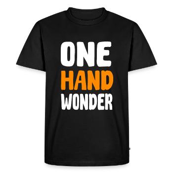 Amputé de la main - T-shirt Premium bio Homme - noir - Devant - Nico (187cm)