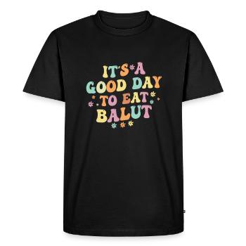 Balut Food - Men's Premium Organic T-Shirt - black - Front - Nico (187cm)