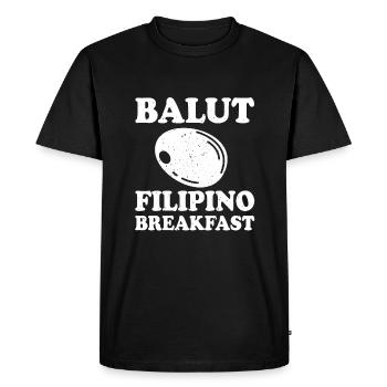 Balut – Petit-déjeuner philippin - T-shirt Premium bio Homme - noir - Devant - Nico (187cm)