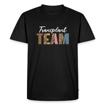 Transplant Team Leopard Pattern - Men's Premium Organic T-Shirt - black - Front - Nico (187cm)