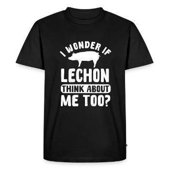 Poitrine de porc philippine - T-shirt Premium bio Homme - noir - Devant - Nico (187cm)