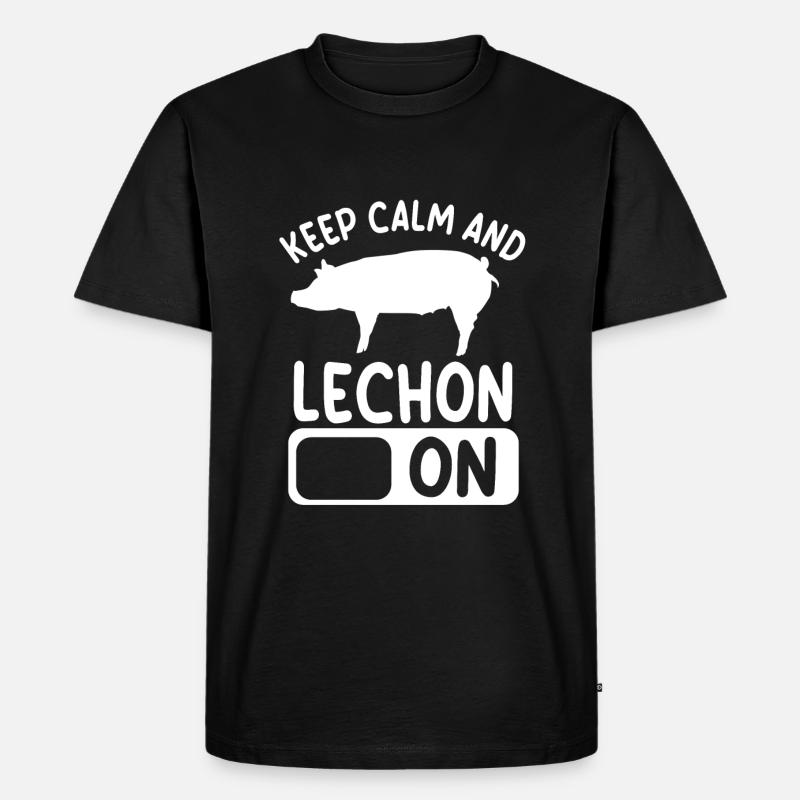 Conception de Lechon Lover - T-shirt Premium bio Homme - noir
