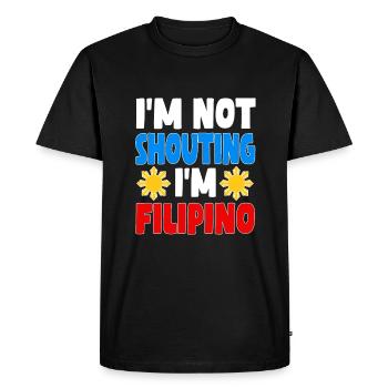 Chemise d’humour philippin - T-shirt Premium bio Homme - noir - Devant - Nico (187cm)