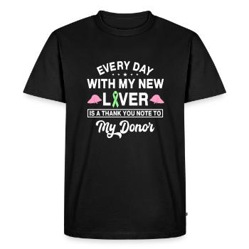 Taux de réussite d’une greffe de foie - T-shirt Premium bio Homme - noir - Devant - Nico (187cm)