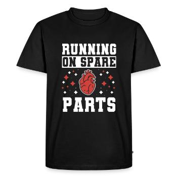 Conception amusante de transplantation cardiaque - T-shirt Premium bio Homme - noir - Devant - Nico (187cm)