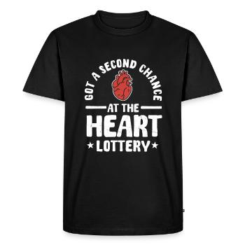 Chemise de guerrier de transplantation cardiaque - T-shirt Premium bio Homme - noir - Devant - Nico (187cm)