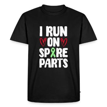 Transplantation cardiaque - Je fonctionne avec des pièces de rechange - T-shirt Premium bio Homme - noir - Devant - Nico (187cm)
