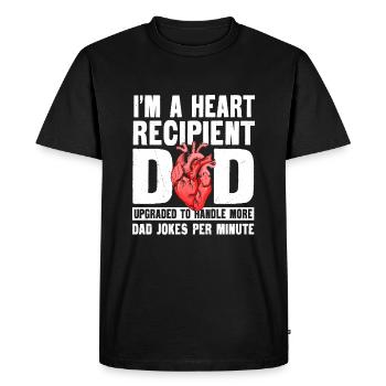 HeartHeart Récepteur Papa - T-shirt Premium bio Homme - noir - Devant - Nico (187cm)