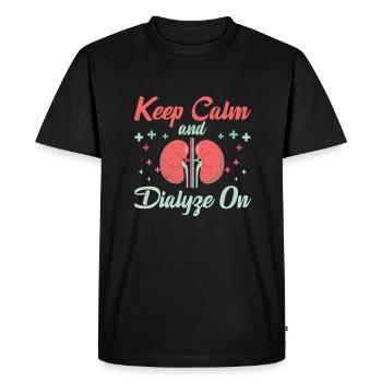 néphrologiCadeau d’infirmière en dialyse - T-shirt Premium bio Homme - noir - Devant - Nico (187cm)