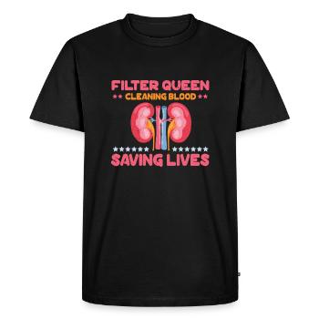Reine des filtres - T-shirt Premium bio Homme - noir - Devant - Nico (187cm)