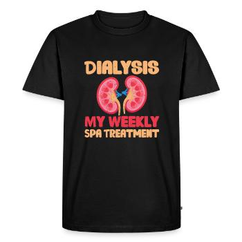 Chemise de traitement de dialyse NeverWeekly - T-shirt Premium bio Homme - noir - Devant - Nico (187cm)