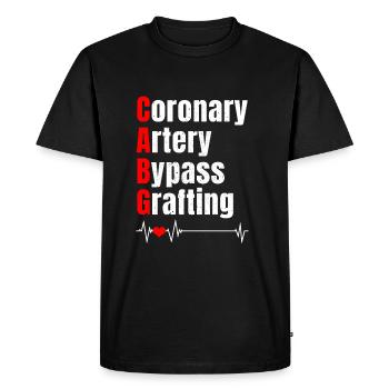 Bypass surgery - Men's Premium Organic T-Shirt - black - Front - Nico (187cm)
