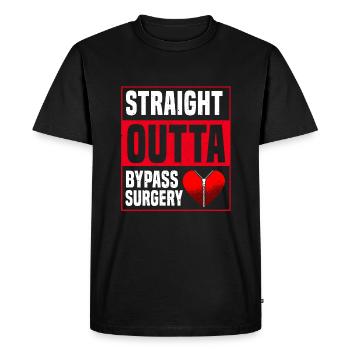 Artery Straight Outta Bypass Surgery - Men's Premium Organic T-Shirt - black - Front - Nico (187cm)