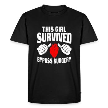 This Girl Survived Bypass Surgery - Men's Premium Organic T-Shirt - black - Front - Nico (187cm)
