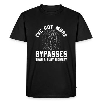 Design for survivors of heart bypass surgery - Men's Premium Organic T-Shirt - black - Front - Nico (187cm)