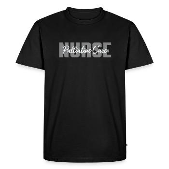 Conception d’infirmières en soins palliatifs - T-shirt Premium bio Homme - noir - Devant - Nico (187cm)