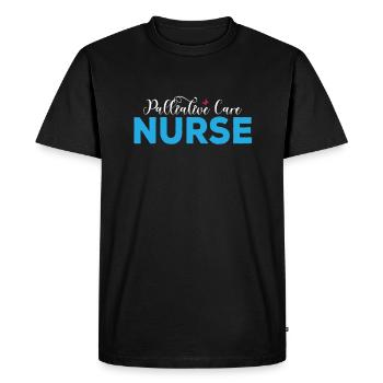 Infirmière en soins palliatifs - T-shirt Premium bio Homme - noir - Devant - Nico (187cm)
