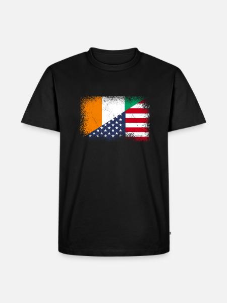 Côte d'Ivoire, United States - Men's Premium Organic T-Shirt - black