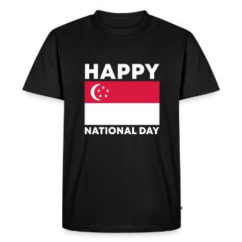 Fête nationale de Singapour - T-shirt Premium bio Homme - noir - Devant - Nico (187cm)