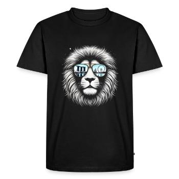 Singapore Skyline: Love Singapore Tourist Lion - Men's Premium Organic T-Shirt - black - Front - Nico (187cm)