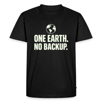 One Earth No Fuse - Men's Premium Organic T-Shirt - black - Front - Nico (187cm)
