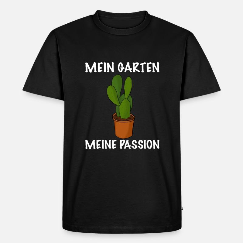 Gärtner Passion - Männer Premium Bio T-Shirt - Schwarz