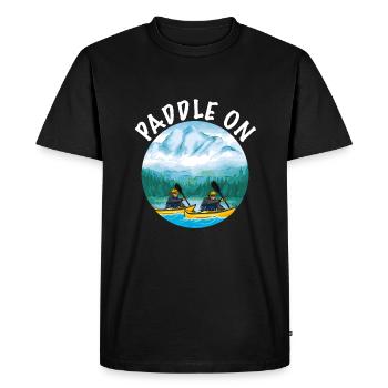 Kayak en kayak d’eau vive ou kayak de lac - T-shirt Premium bio Homme - noir - Devant - Nico (187cm)