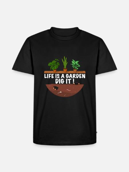 Lustiger Gärtner Spruch - Männer Premium Bio T-Shirt - Schwarz