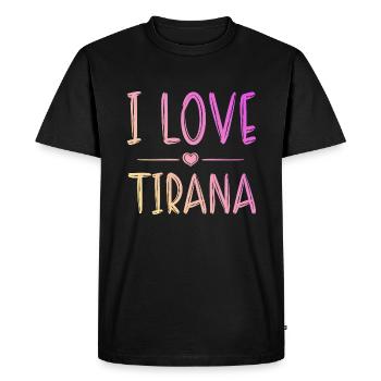 J’adore Tirana - T-shirt Premium bio Homme - noir - Devant - Nico (187cm)