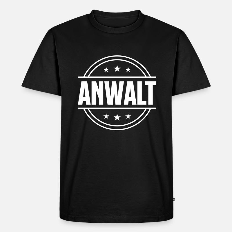 Anwalt Beruf - Männer Premium Bio T-Shirt - Schwarz