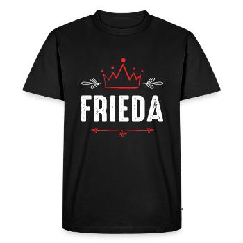 Frieda - Men's Premium Organic T-Shirt - black - Front - Nico (187cm)