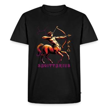Sagittarius constellation - zodiac sign - Men's Premium Organic T-Shirt - black - Front - Nico (187cm)