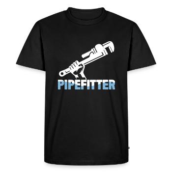 Tuyauteur - T-shirt Premium bio Homme - noir - Devant - Nico (187cm)
