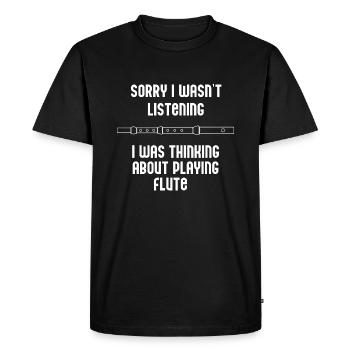 Joueur de flûte, musicien, orchestre, musique - T-shirt Premium bio Homme - noir - Devant - Nico (187cm)