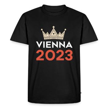 Vienne 2023 Vienne - T-shirt Premium bio Homme - noir - Devant - Nico (187cm)