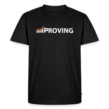 Amélioration - Verbessern - T-shirt Premium bio Homme - noir - Devant - Nico (187cm)