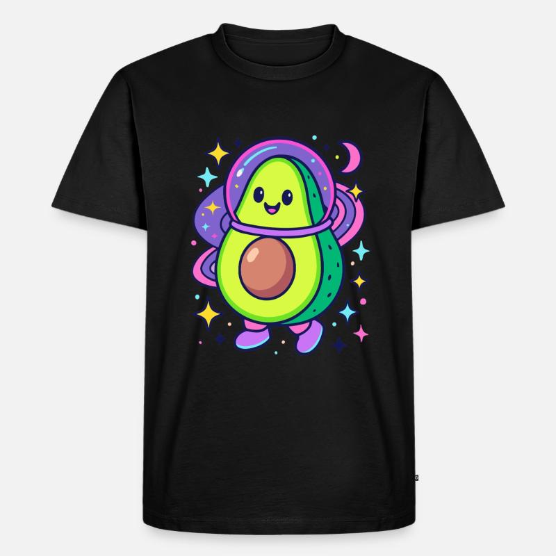 Avocat astronaute dans l’espace - T-shirt Premium bio Homme - noir