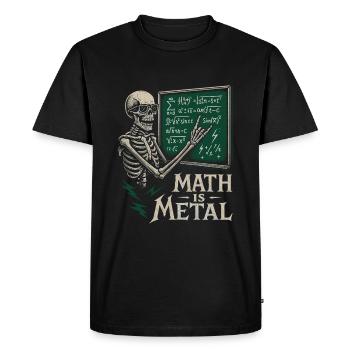 Math est une jupe de tableau noir squelette en métal - T-shirt Premium bio Homme - noir - Devant - Nico (187cm)