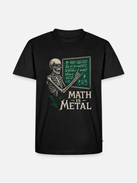 Math est une jupe de tableau noir squelette en métal - T-shirt Premium bio Homme - noir