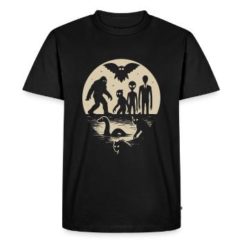 Créatures mystiques au clair de lune - T-shirt Premium bio Homme - noir - Devant - Nico (187cm)