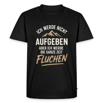 Je n’abandonnerai pas, mais je maudirai - T-shirt Premium bio Homme - noir - Devant - Nico (187cm)