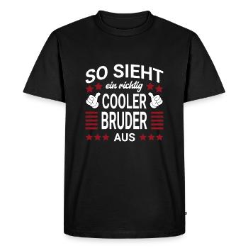 Cool Brother Style - T-shirt Premium bio Homme - noir - Devant - Nico (187cm)