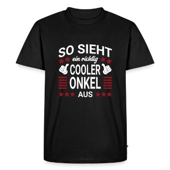 Cool Uncle Style - Men's Premium Organic T-Shirt - black - Front - Nico (187cm)