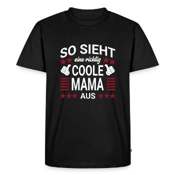 Style maman cool - T-shirt Premium bio Homme - noir - Devant - Nico (187cm)